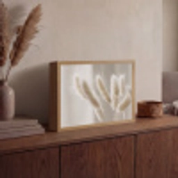 Pampasgras - Pluim - Wit Light Box met batterij (Wandlamp) middel -sfeer2