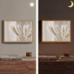 Pampasgras - Pluim - Wit Light Box met batterij (Wandlamp) middel -sfeer3