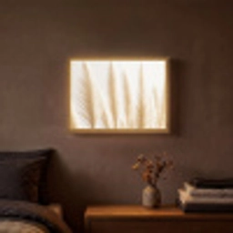 Pampas gras - Pluimen - Beige - Natuur Light Box met batterij (Wandlamp) middel -sfeer4