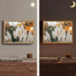 Pampasgras - Pluimen - Sierlijk Light Box met batterij (Wandlamp) middel -sfeer3