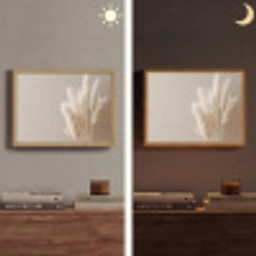 Pampasgras - Pluimen - Pastel - Wit Light Box met batterij (Wandlamp) middel -sfeer3