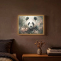 Panda - Dieren - Bloemen - Planten Light Box met batterij (Wandlamp) middel -sfeer4