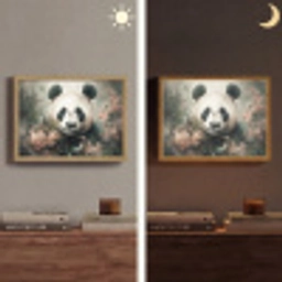 Panda - Dieren - Bloemen - Planten Light Box met batterij (Wandlamp) middel -sfeer3