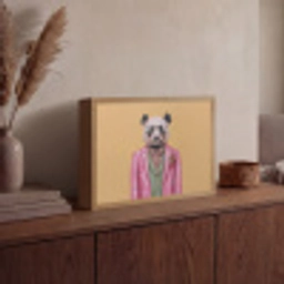 Panda - Pak - Zonnebril - Blauw Light Box met batterij (Wandlamp) middel -sfeer2