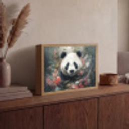 Panda - Wilde dieren - Bloemen - Natuur Light Box met batterij (Wandlamp) middel -sfeer2