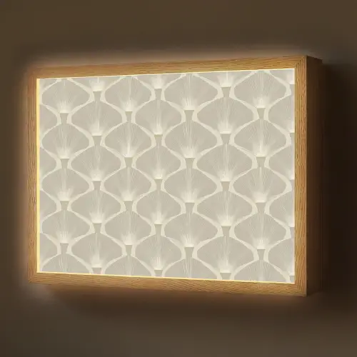 Paneel - Ginkgo - Zand Light Box met batterij (Wandlamp) middel 907 -z3d_website