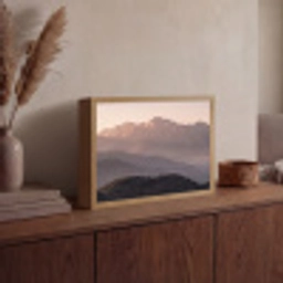 Panorama - Landschap - Bergen Light Box met batterij (Wandlamp) middel -sfeer2