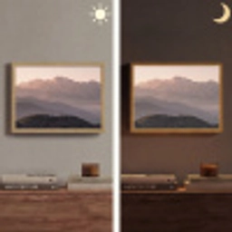 Panorama - Landschap - Bergen Light Box met batterij (Wandlamp) middel -sfeer3