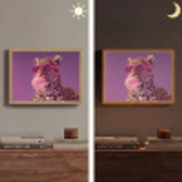 Panter - Zonnebril - Kauwgombel - Roze Light Box met batterij (Wandlamp) middel -sfeer3