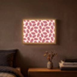 Papaja - Patroon - Roze Light Box met batterij (Wandlamp) middel 907 -sfeer4