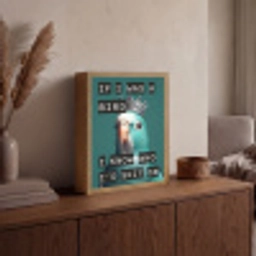 Parkiet - Turquoise - Quotes - Decoratie Light Box met batterij (Wandlamp) middel -sfeer2