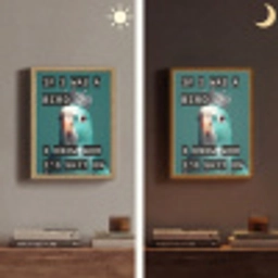 Parkiet - Turquoise - Quotes - Decoratie Light Box met batterij (Wandlamp) middel -sfeer3