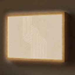 Parallelle lijnen - Lichte textuur - Beige Light Box met batterij (Wandlamp) middel -z3d_website