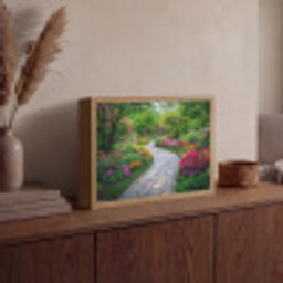Park - Bloemen - Tuin Light Box met batterij (Wandlamp) middel -sfeer2