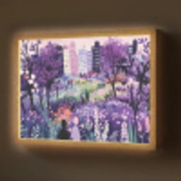 Park - Bomen - Bloemen - Gebouwen Light Box met batterij (Wandlamp) middel -z3d_website