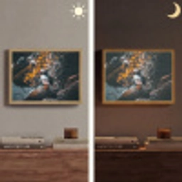 Papegaai - Vogel - Rots - Wit Light Box met batterij (Wandlamp) middel -sfeer3