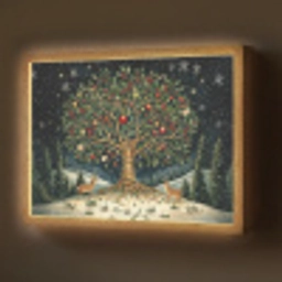Feestboom - Winterhemel - Kleurrijk Light Box met batterij (Wandlamp) middel -z3d_website