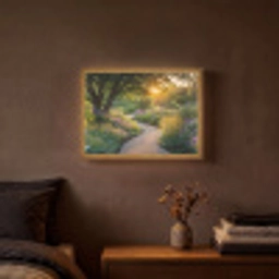 Pad - Bloemen - Park Light Box met batterij (Wandlamp) middel -sfeer4
