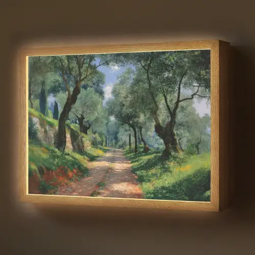 Pad - Bomen - Schaduw - Light Box met batterij (Wandlamp) middel -z3d_website