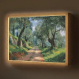 Pad - Bomen - Schaduw - Light Box met batterij (Wandlamp) middel -z3d_website