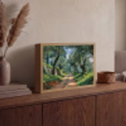 Pad - Bomen - Schaduw - Light Box met batterij (Wandlamp) middel -sfeer2
