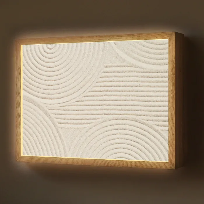 Patroon - Abstract - Wit Light Box met batterij (Wandlamp) middel -z3d_website