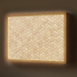 Patroon - Beige - Rotan print Light Box met batterij (Wandlamp) middel -z3d_website