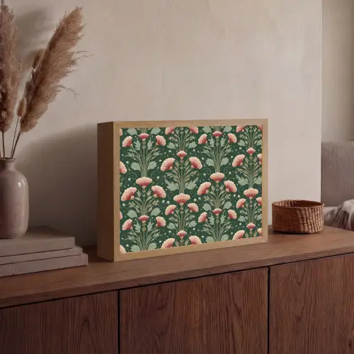 Patroon - Botanisch - Kleurrijk Light Box met batterij (Wandlamp) middel 907 -sfeer2