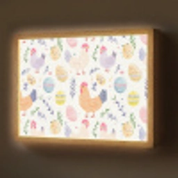 Patroon - Kip - Paaseieren Light Box met batterij (Wandlamp) middel -z3d_website