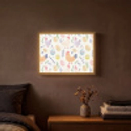 Patroon - Kip - Paaseieren Light Box met batterij (Wandlamp) middel -sfeer4