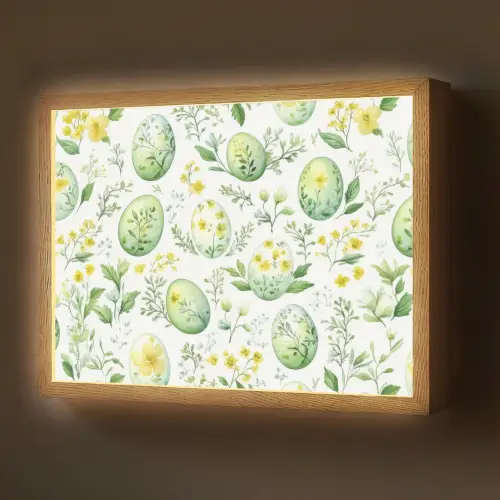 Patroon - Groen - Eieren Light Box met batterij (Wandlamp) middel -z3d_website