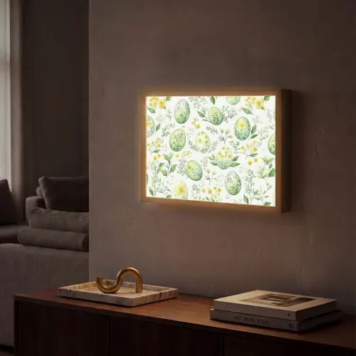 Patroon - Groen - Eieren Light Box met batterij (Wandlamp) middel -sfeer1