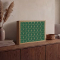 Patroon - Groen - Goud - Symmetrisch Light Box met batterij (Wandlamp) middel 907 -sfeer2