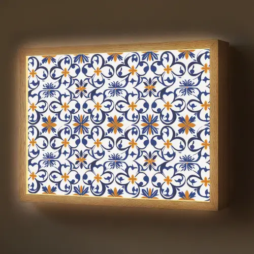 Patroon - Modern - Kleurrijk Light Box met batterij (Wandlamp) middel 907 -z3d_website