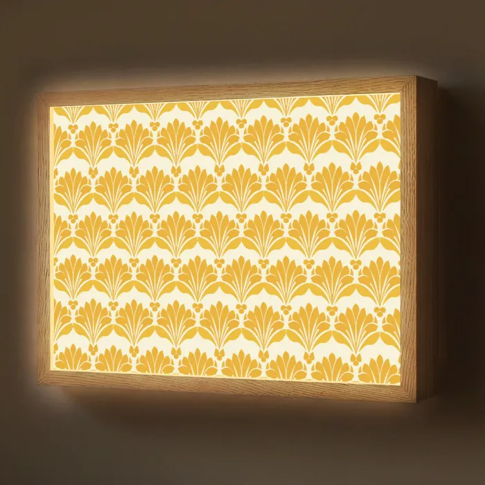 Patroon - Motief - Geel Light Box met batterij (Wandlamp) middel 907 -z3d_website