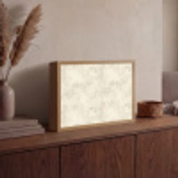 Patroon - Organisch - Beige Light Box met batterij (Wandlamp) middel 907 -sfeer2
