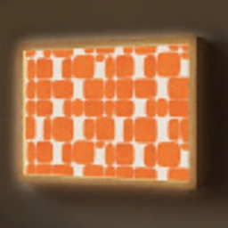 Patroon - Retro - Oranje Light Box met batterij (Wandlamp) middel 907 -z3d_website