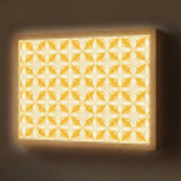 Patroon - Retro - Geel Light Box met batterij (Wandlamp) middel 907 -z3d_website