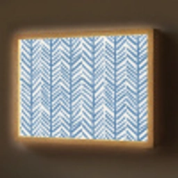 Patroon - Streep - Blauw Light Box met batterij (Wandlamp) middel 907 -z3d_website
