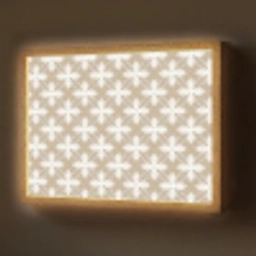 Patroon - Symmetrisch - Beige Light Box met batterij (Wandlamp) middel 907 -z3d_website