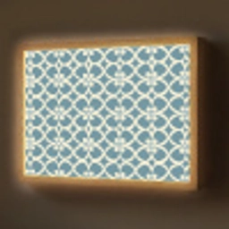 Patroon - Symmetrisch - Blauw Light Box met batterij (Wandlamp) middel 907 -z3d_website