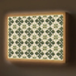 Patroon - Tegel - Groen Light Box met batterij (Wandlamp) middel 907 -z3d_website