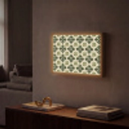 Patroon - Tegel - Groen Light Box met batterij (Wandlamp) middel 907 -sfeer1