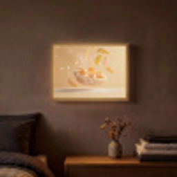 Peach - Eten - Taart - Oranje Light Box met batterij (Wandlamp) middel -sfeer4