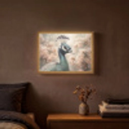 Pauw - Vogels - Bloemen - Boom - Botanisch Light Box met batterij (Wandlamp) middel -sfeer4