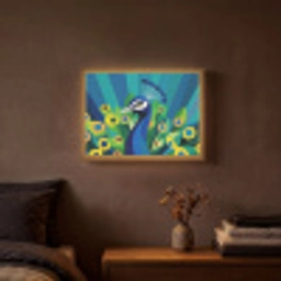 Pauw - Cirkels - Blauw Light Box met batterij (Wandlamp) middel -sfeer4