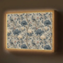 Pauw - Bloemen - Blauw Light Box met batterij (Wandlamp) middel 907 -z3d_website