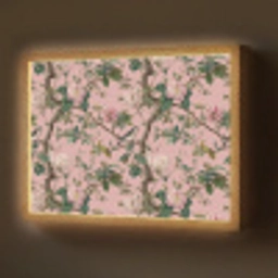 Pioenrozen - Botanisch - Vogel Light Box met batterij (Wandlamp) middel 907 -z3d_website