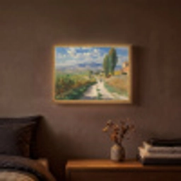 Mensen - Wandelen - Zandpad - Velden Light Box met batterij (Wandlamp) middel -sfeer4