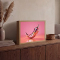 Peper - Disco - Rood - Glitter Light Box met batterij (Wandlamp) middel -sfeer2